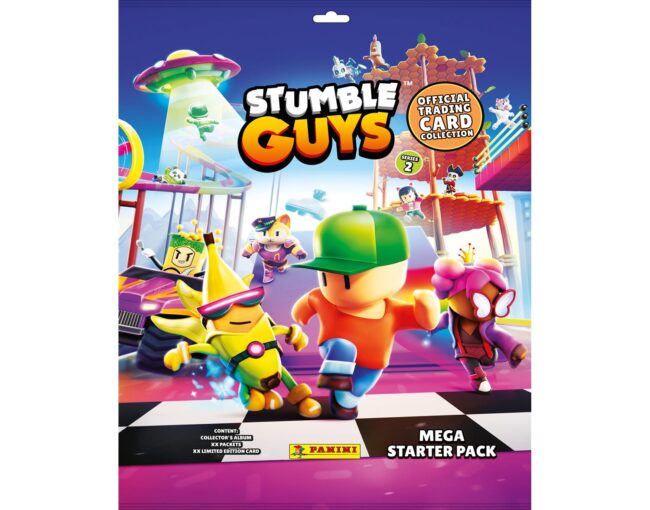 Panini Stumble Guys 2025: Mega Starter Pack (Binder, 6 Packs plus 3 Limited Editon Cards)