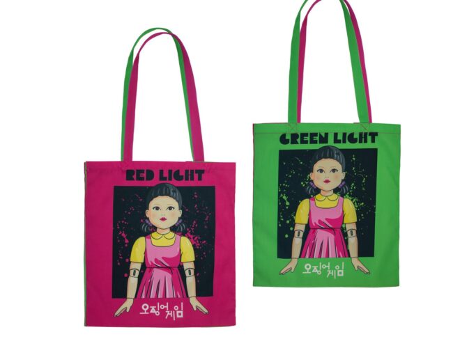 Cinereplicas TV Series: Netflix Squid Game - Red Light, Green Light Polyester Tote Bag (CR2344)