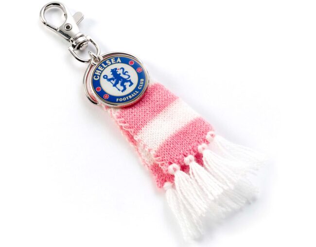 Carat Shop Chelsea FC - Pink Stripe Scarf and Logo Backpack Hanger (CFCBH003) - Image 2