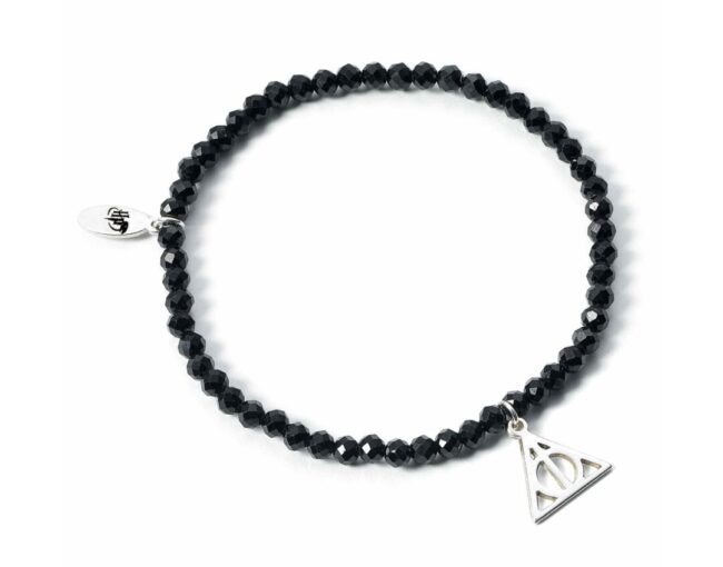 Carat Shop Harry Potter - Semi Precious Stone Bracelet with Sterling Silver Deathly Hallows Charm (HPCR0529)