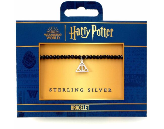 Carat Shop Harry Potter - Semi Precious Stone Bracelet with Sterling Silver Deathly Hallows Charm (HPCR0529) - Image 2