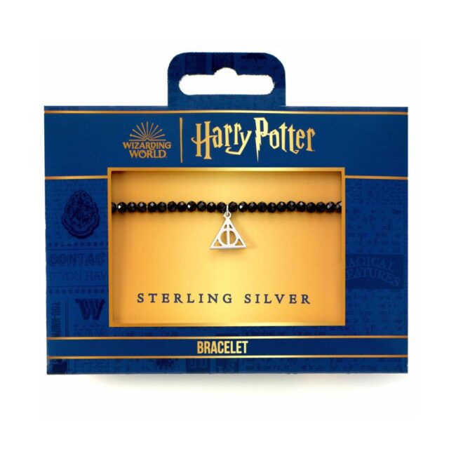 Carat Shop Harry Potter - Semi Precious Stone Bracelet with Sterling Silver Deathly Hallows Charm (HPCR0529) - Image 2