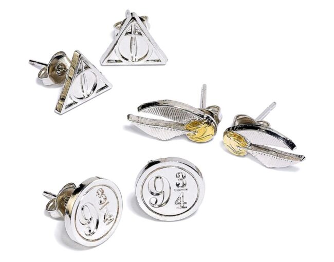Carat Shop Harry Potter - Deathly Hallows/Golden Snitch/Platform Stud Earring Set (WE0104)