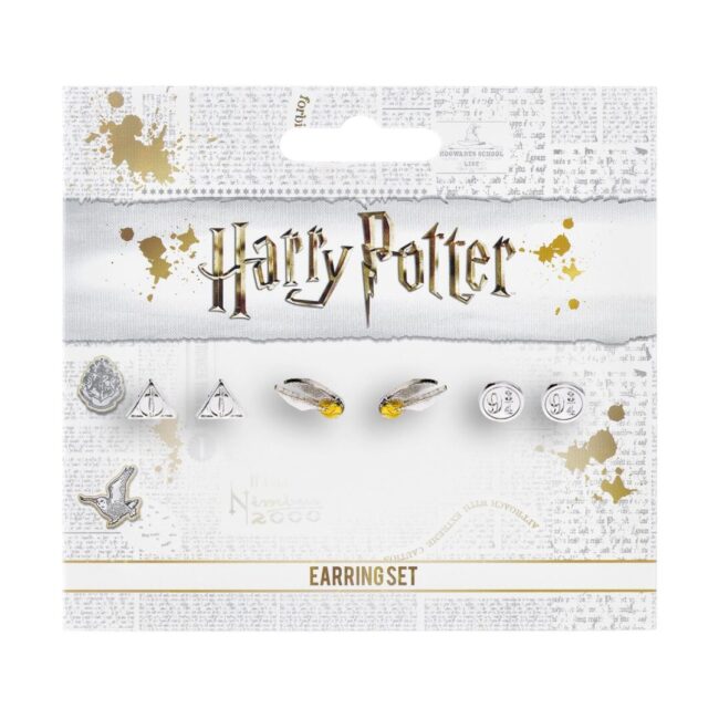 Carat Shop Harry Potter - Deathly Hallows/Golden Snitch/Platform Stud Earring Set (WE0104) - Image 2