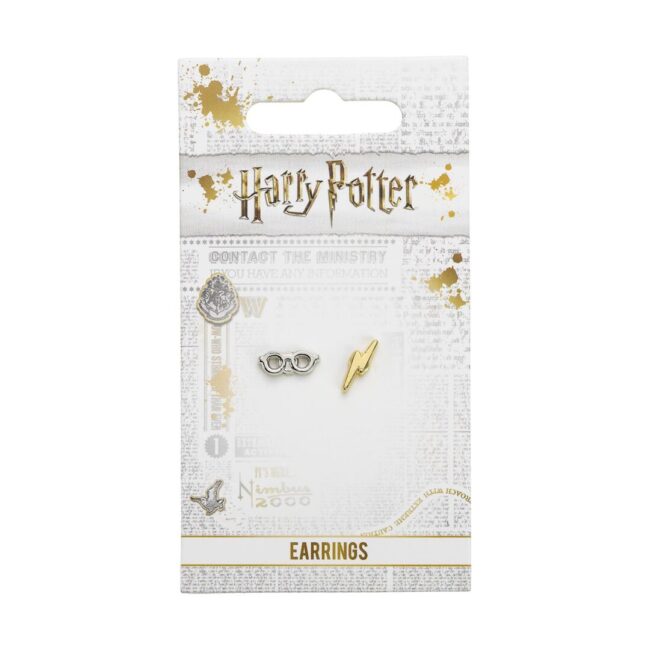 Carat Shop Harry Potter - Lightning Bolt & Glasses Stud earrings (WE0176) - Image 2