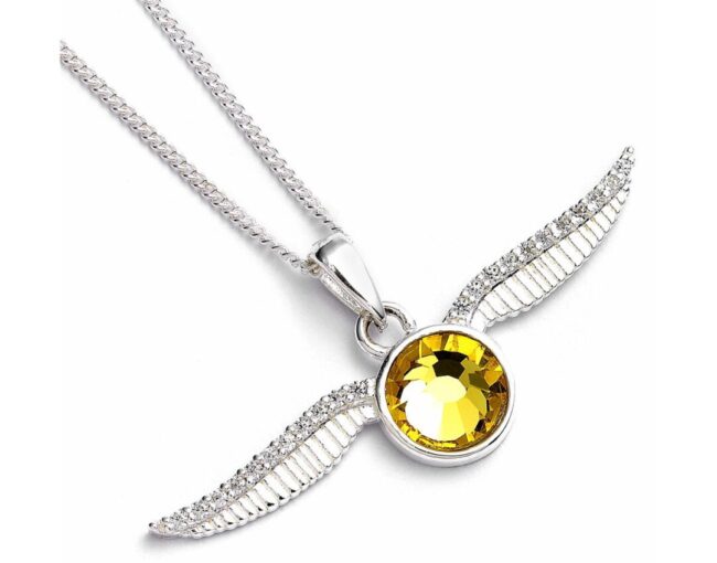 Carat Shop Harry Potter - Sterling Silver Golden Snitch Necklace with Crystals ( BHPSN004)