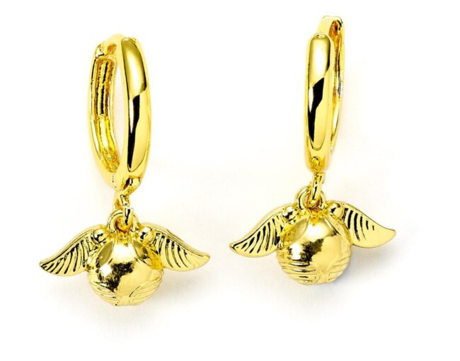Carat Shop Harry Potter - Golden Snitch Gold Tone Huggy Earrings (WE3D0004)