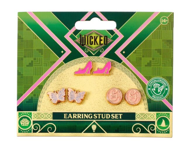 Carat Shop Wicked - Glinda Butterfly, G and Shoe Stud Earring Set (WKSE0001) - Image 3
