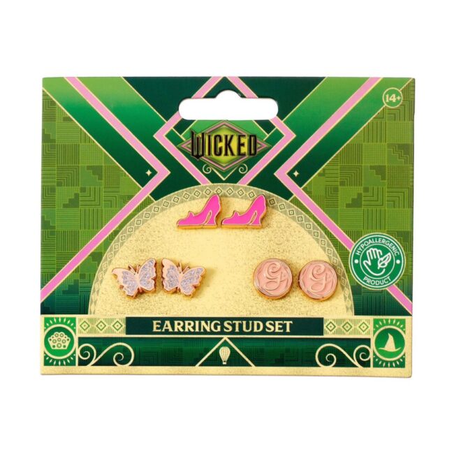 Carat Shop Wicked - Glinda Butterfly, G and Shoe Stud Earring Set (WKSE0001) - Image 3