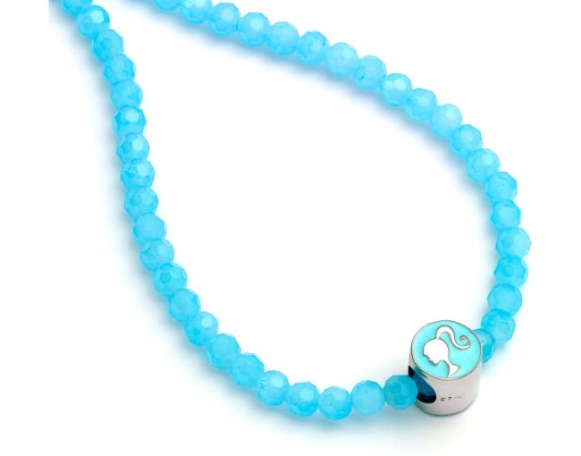 Carat Shop Barbie - Blue bead necklace with round Barbie - Bead Charm (BMN00005) - Image 2