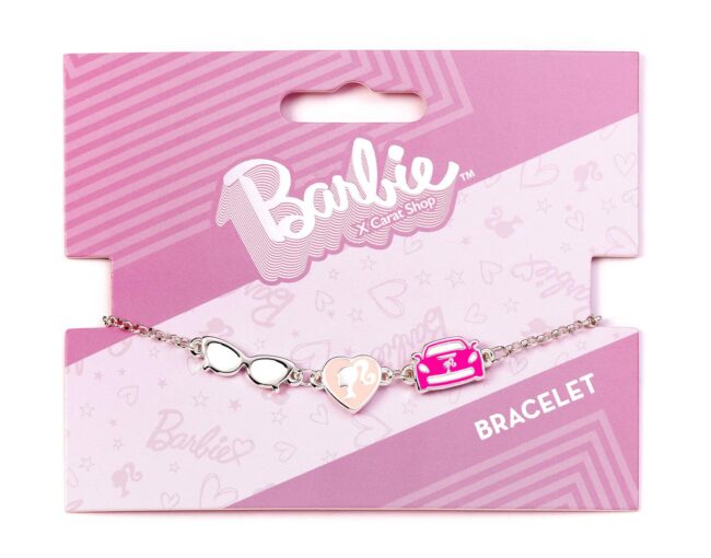 Carat Shop Barbie - Charm Bracelet with Three Enamelled Classic Charms - Silhouette, Glasses & Corvette (BMCB0008) - Image 2