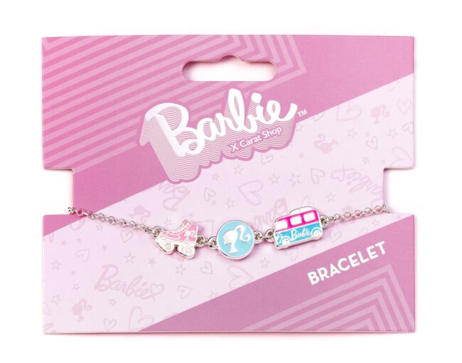 Carat Shop Barbie - Charm Bracelet with Three Enamelled Fun Charms - Silhouette, Skate, & Camper Van (BMCB0009) - Image 2