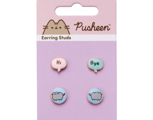 Carat Shop Pusheen - the Cat "Hi , Bye" Stud Earrings Set (PTCES103) - Image 3