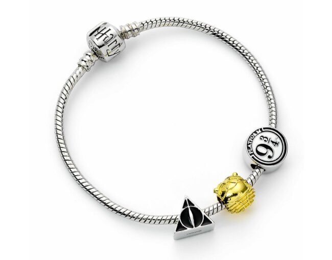 Carat Shop Harry Potter - Silver colour Bracelet with Three Bead Charms Silver (HP000372 )