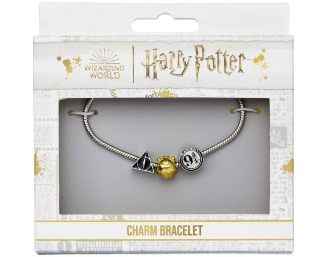 Carat Shop Harry Potter - Silver colour Bracelet with Three Bead Charms Silver (HP000372 ) - Image 2
