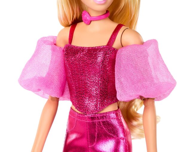 Mattel Barbie: Deluxe Style - Metallic Pink Set with Blonde Hair Doll (JFP40) - Image 3