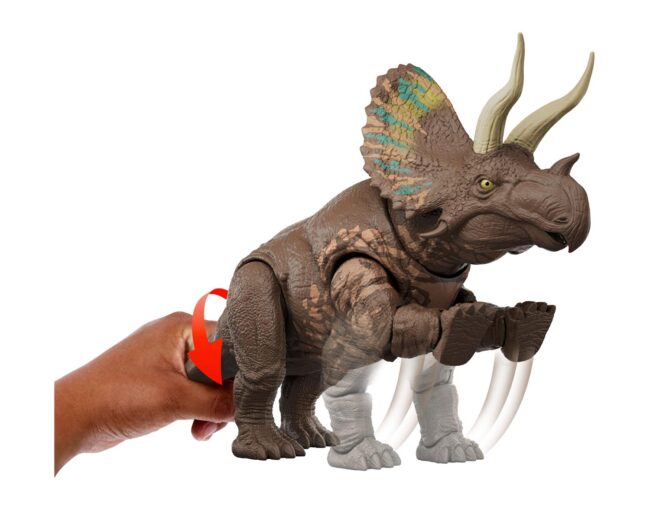Mattel Jurassic World Rebirth: Gigantic Thrashers - Eotriceratops (JGB93) - Image 3