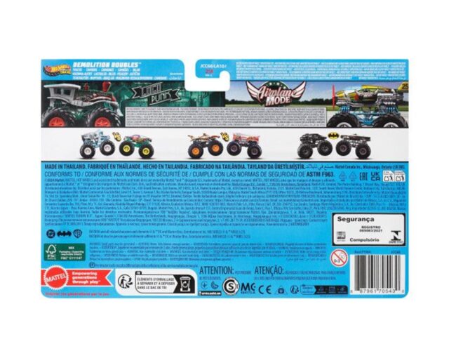 Mattel Hot Wheels Monster Trucks: Demolition Doubles - Loco Punk VS Airplane Mode (JCC66) - Image 2