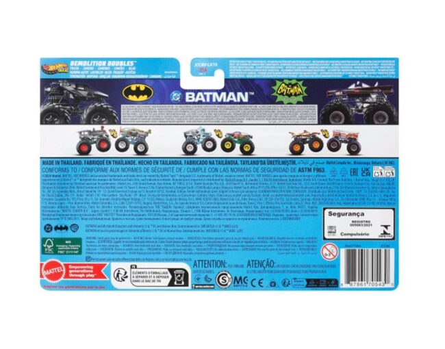 Mattel Hot Wheels Monster Trucks: Demolition Doubles - DC Batman VS Batman Classic TV Series (JCC80) - Image 2