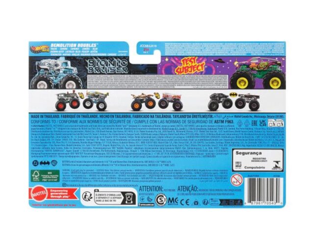 Mattel Hot Wheels Monster Trucks: Demolition Doubles - Bionic Bruiser VS Test Subject (JCC68) - Image 2
