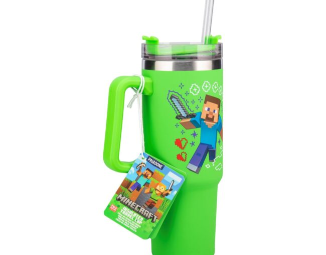 Paladone: Minecraft - Green 900ml Multiway Travel Cup Straw (PP14600MCF)