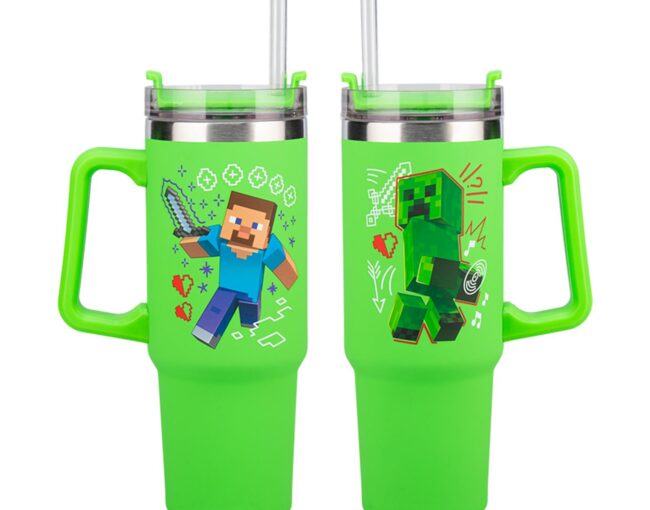 Paladone: Minecraft - Green 900ml Multiway Travel Cup Straw (PP14600MCF) - Image 2