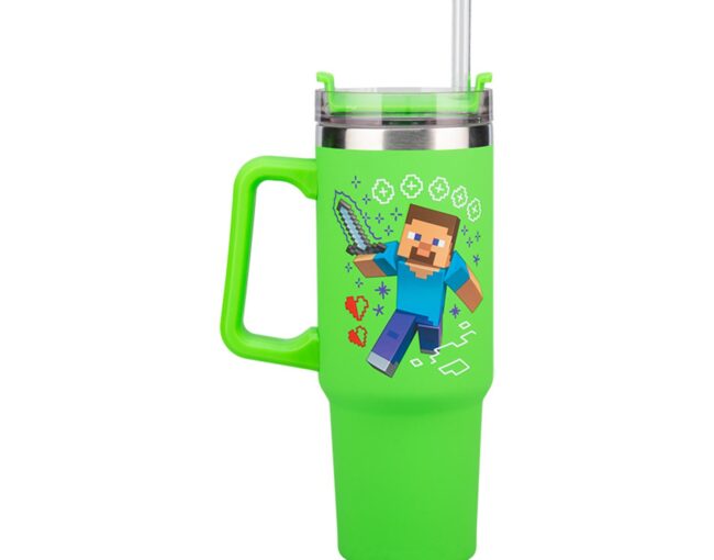 Paladone: Minecraft - Green 900ml Multiway Travel Cup Straw (PP14600MCF) - Image 3